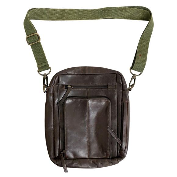 PELLA STUDIO LEATHER ORGANIZER CROSSBODY BAG - Picture 1 of 4